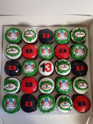 Mixed Rugby cupcakes