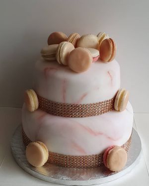 Marble&rose Gold With Macarons