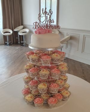 Cake and cupcakes display
