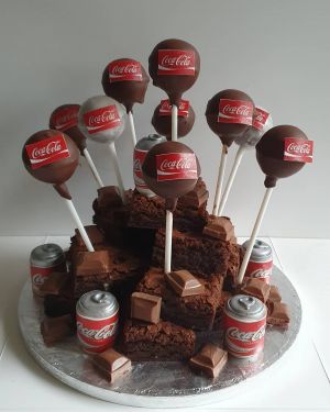 Coca cola pop brownie stack