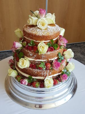 Medium 3 tier naked cake