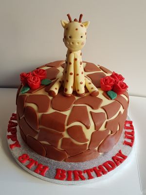 Giraffe on Giraffe print