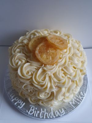 Simple lemon swirl cake