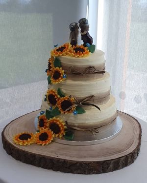 Rustic edible sunflowers