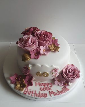 Dusky pink & gold 60th