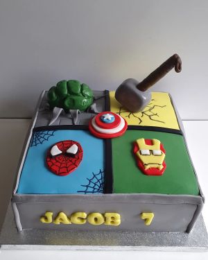 Square marvel cake