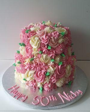 2 tier buttercream 50th