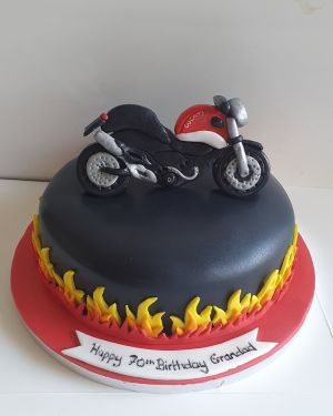 Motorbike & flames