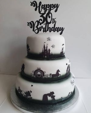 3 Tier Disney Silhouette