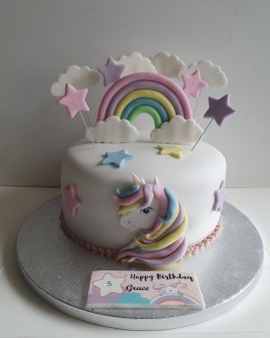 Pastel rainbow/unicorn (white base)