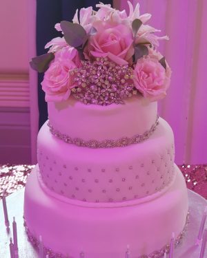 3 tier sparkly birthday