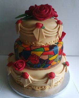 3 tier Beauty & the beast
