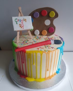 Art drip cake