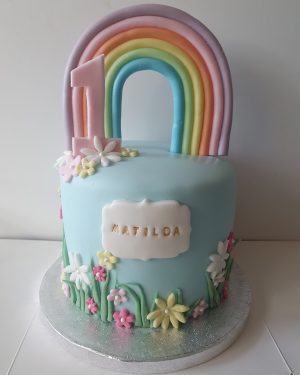 Pastel rainbow & flowers