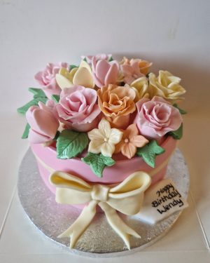 Pink flower pot