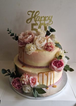 2 tiered blush theme