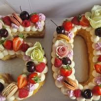 Fruit, flowers, macarons & fresh cream