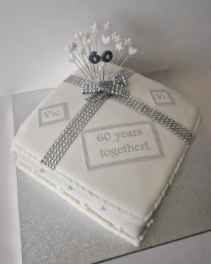 Diamon anniversary with ribbon