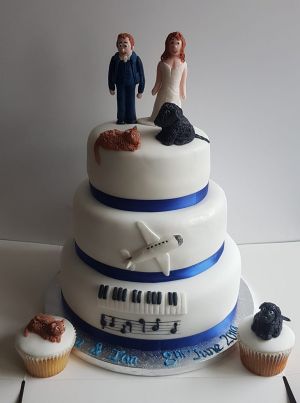3 tier hobbies wedding cake
