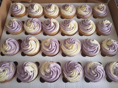 Lilac & Cream swirls