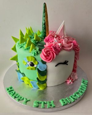 Split dinosaur/unicorn