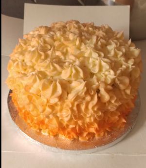 Orange ombre buttercream