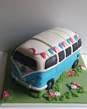 VW Campervan engagement cake