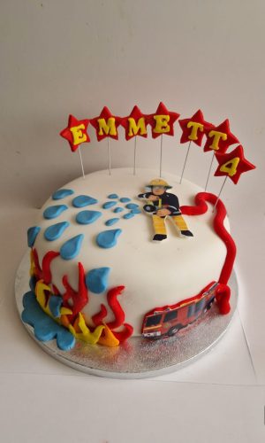 Fireman Sam with hose