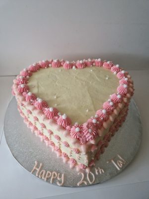 Pink & cream heart