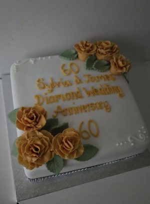 Gold roses diamond wedding